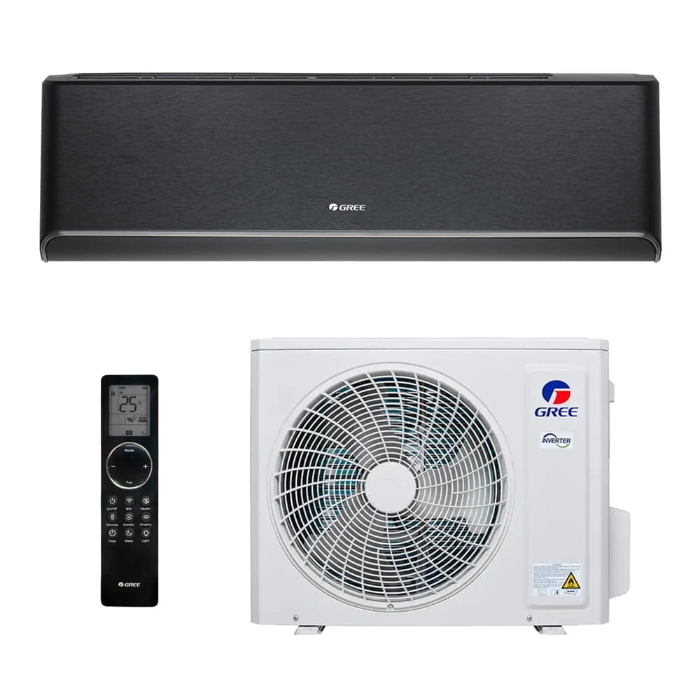 Šilumos siurblys Gree Airy Black GWH09AVCXB-K6DNA1B/I / GWH09AVCXB-K6DNA1B/O 2,7 / 3,0 kW