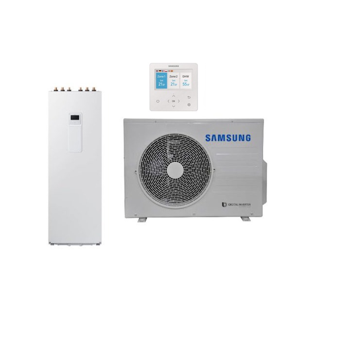 SAMSUNG ORAS-VANDUO 9.0/8.7KW SPLIT KOMPLEKTAS SU R32 FREONU (TRIFAZIS ĮRENGINYS SU 260 L TŪRINIU ŠILDYTUVU) AE260RNWSGG/EU / AE090CXEDGG/EU / MWR-WW10KN