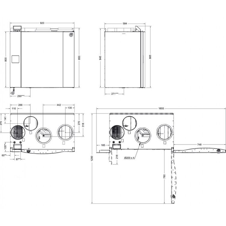 Systemair SAVE VTR 500 L rekuperatorius