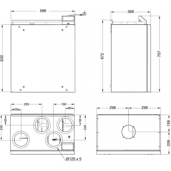 Systemair SAVE VTR 150/B L 1000W rekuperatorius